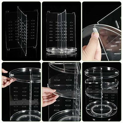 360° Rotating Diamond Cut Cosmetic Organizer ā Makeup Storage Holder