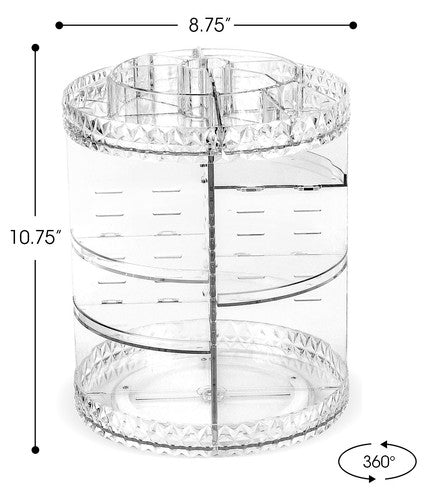 360° Rotating Diamond Cut Cosmetic Organizer ā Makeup Storage Holder