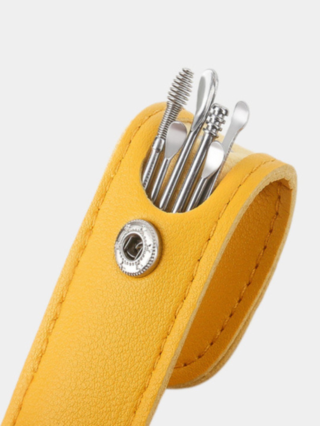 Ear Wax Cleaning Tools Kit – Stainless Steel Curette Set with Leather Pouch