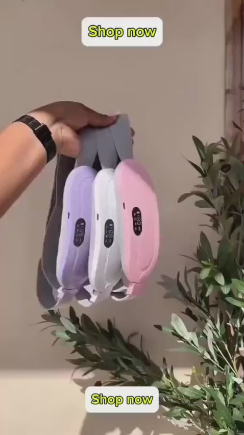 Electric Period Cramp Massager & Heating Belt – Menstrual Pain Relief for Women