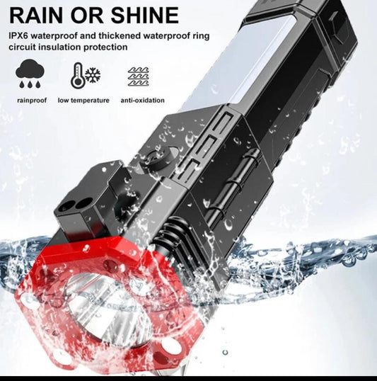 Portable LED Flashlight | Car Safety & Emergency Hammer Tool